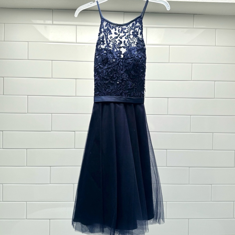 Elegant Navy Blue Dress